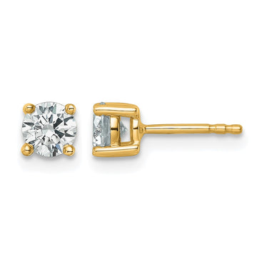 14k 3/4 carat Lab Grown Diamond VS/SI+ G+ Round Complete Four Prong Heavyweight Stud Earrings
