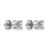 14k White Gold 7/8 carat Lab Grown Diamond VS+ F+ Round Complete Four Prong Heavyweight Stud Earrings