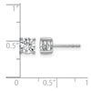 14k White Gold 1 carat Lab Grown Diamond VS/SI+ G+ Round Complete Four Prong Heavyweight Stud Earrings