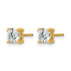 14k 1 carat Lab Grown Diamond VS/SI+ G+ Round Complete Four Prong Heavyweight Stud Earrings