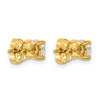 14k 1 carat Certified Lab Grown Diamond VS/SI+ G+ Round Complete Four Prong Heavyweight Stud Earrings
