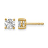 14k 1 carat Certified Lab Grown Diamond VS/SI+ G+ Round Complete Four Prong Heavyweight Stud Earrings