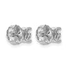 14k White Gold 1 1/4 ctw Lab Grown Diamond VS+ F+ Round 4 Prong Heavy Wt. Stud Earrings