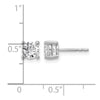 14k White Gold 1 1/4 ctw Lab Grown Diamond VS+ F+ Round 4 Prong Heavy Wt. Stud Earrings