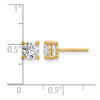 14k Yellow Gold 1 1/4 ctw Lab Grown Diamond VS/SI+ G+ Round 4 Prong Heavy Wt. Stud Earrings