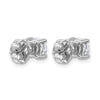 14k White Gold 1 3/8 ctw Lab Grown Diamond VS/SI+ G+ Round 4 Prong Heavy Wt. Stud Earrings
