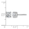 14k White Gold 1 3/8 ctw Lab Grown Diamond VS+ F+ Round 4 Prong Heavy Wt. Stud Earrings