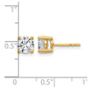 14k Yellow Gold 1 3/8 ctw Lab Grown Diamond VS/SI+ G+ Round 4 Prong Heavy Wt. Stud Earrings