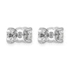 14k White Gold 2 carat Certified Lab Grown Diamond VS/SI+ G+ Round Complete Four Prong Heavyweight Stud Earrings