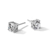 14k White Gold 2 carat Certified Lab Grown Diamond VS/SI+ G+ Round Complete Four Prong Heavyweight Stud Earrings