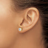 14k 2 carat Lab Grown Diamond VS/SI+ G+ Round Complete Four Prong Heavyweight Stud Earrings
