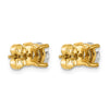 14k 2 carat Certified Lab Grown Diamond VS/SI+ G+ Round Complete Four Prong Heavyweight Stud Earrings