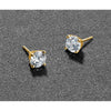 14k 1 carat Certified Lab Grown Diamond VS/SI+ G+ Round Complete Four Prong Heavyweight Stud Earrings