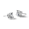 14k White Gold 3 carat Certified Lab Grown Diamond VS/SI+ G+ Round Complete Four Prong Heavyweight Stud Earrings