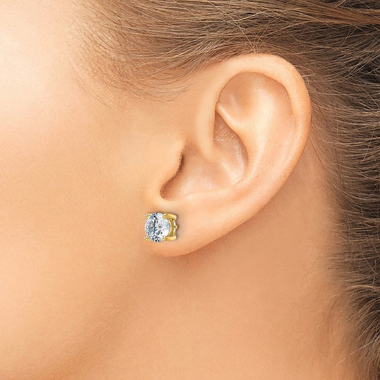 Round LGD 3 & 4 Prong Studs — 8.1 mm