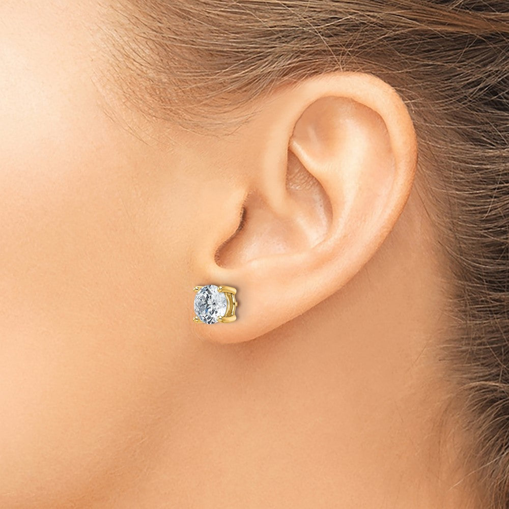 Round LGD 3 & 4 Prong Studs — 8.1 mm