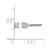 14k White Gold 1/5 carat Lab Grown Diamond VS+ F+ Round Complete Four Prong Screwback Heavyweight Stud Earrings