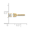14k 1/5 carat Lab Grown Diamond VS+ F+ Round Complete Four Prong Screwback Heavyweight Stud Earrings