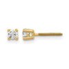 14k 1/5 carat Lab Grown Diamond VS+ F+ Round Complete Four Prong Screwback Heavyweight Stud Earrings