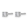 14k White Gold 1/4 carat Lab Grown Diamond VS/SI+ G+ Round Complete Four Prong Screwback Heavyweight Stud Earrings