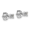 14k White Gold 1/4 carat Lab Grown Diamond VS+ F+ Round Complete Four Prong Screwback Heavyweight Stud Earrings
