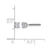 14k White Gold 1/4 carat Lab Grown Diamond VS/SI+ G+ Round Complete Four Prong Screwback Heavyweight Stud Earrings