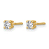 14k 1/4 carat Lab Grown Diamond VS+ F+ Round Complete Four Prong Screwback Heavyweight Stud Earrings