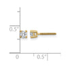 14k 1/4 carat Lab Grown Diamond VS+ F+ Round Complete Four Prong Screwback Heavyweight Stud Earrings