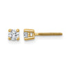 14k 1/4 carat Lab Grown Diamond VS+ F+ Round Complete Four Prong Screwback Heavyweight Stud Earrings