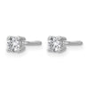14k White Gold 1/3 carat Lab Grown Diamond VS+ F+ Round Complete Four Prong Screwback Heavyweight Stud Earrings