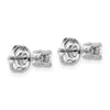 14k White Gold 1/3 carat Lab Grown Diamond VS+ F+ Round Complete Four Prong Screwback Heavyweight Stud Earrings