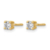 14k 1/3 carat Lab Grown Diamond VS+ F+ Round Complete Four Prong Screwback Heavyweight Stud Earrings