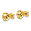 14k 1/3 carat Lab Grown Diamond VS+ F+ Round Complete Four Prong Screwback Heavyweight Stud Earrings