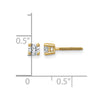 14k 1/3 carat Lab Grown Diamond VS+ F+ Round Complete Four Prong Screwback Heavyweight Stud Earrings