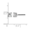 14k White Gold 1/2 carat Certified Lab Grown Diamond VS/SI+ G+ Round Complete Four Prong Screwback Heavyweight Stud Earrings
