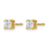 14k 1/2 carat Lab Grown Diamond VS+ F+ Round Complete Four Prong Screwback Heavyweight Stud Earrings