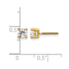 14k 1/2 carat Lab Grown Diamond VS+ F+ Round Complete Four Prong Screwback Heavyweight Stud Earrings