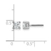 14k White Gold 5/8 carat Lab Grown Diamond VS+ F+ Round Complete Four Prong Screwback Heavyweight Stud Earrings
