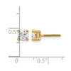 14k 5/8 carat Lab Grown Diamond VS/SI+ G+ Round Complete Four Prong Screwback Heavyweight Stud Earrings