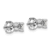 14k White Gold 3/4 carat Lab Grown Diamond VS/SI+ G+ Round Complete Four Prong Screwback Heavyweight Stud Earrings