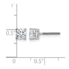 14k White Gold 3/4 carat Certified Lab Grown Diamond VS/SI+ G+ Round Complete Four Prong Screwback Heavyweight Stud Earrings