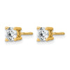14k 3/4 carat Lab Grown Diamond VS/SI+ G+ Round Complete Four Prong Screwback Heavyweight Stud Earrings