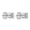 14k White Gold 1 carat Certified Lab Grown Diamond VS+ F+ Round Complete Four Prong Screwback Heavyweight Stud Earrings