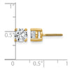 14k 1 1/2 carat Lab Grown Diamond VS/SI+ G+ Round Complete Four Prong Screwback Heavyweight Stud Earrings