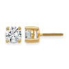 14k 1 1/2 carat Lab Grown Diamond VS/SI+ G+ Round Complete Four Prong Screwback Heavyweight Stud Earrings