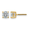 14k 2 carat Certified Lab Grown Diamond VS/SI+ G+ Round Complete Four Prong Screwback Heavyweight Stud Earrings