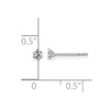 14k White Gold 1/6 carat Lab Grown Diamond VS+ F+ Round Complete Three Prong Stud Earrings
