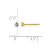 14k 1/6 carat Lab Grown Diamond VS+ F+ Round Complete Three Prong Stud Earrings