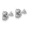 14k White Gold 1/5 carat Lab Grown Diamond VS/SI+ G+ Round Complete Three Prong Stud Earrings