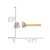 14k 1/3 carat Lab Grown Diamond VS/SI+ G+ Round Complete Three Prong Stud Earrings